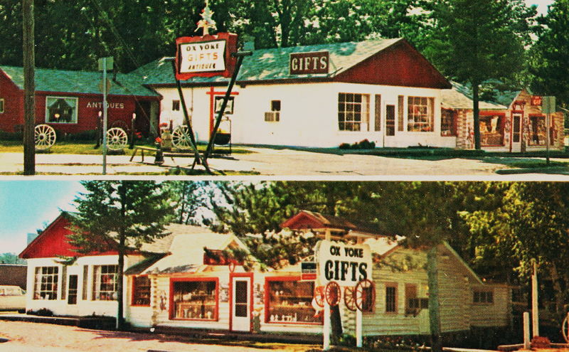 Ox Yoke Gift Shop (Copper Kettle Distilling Company) - Vintage Postcard (newer photo)